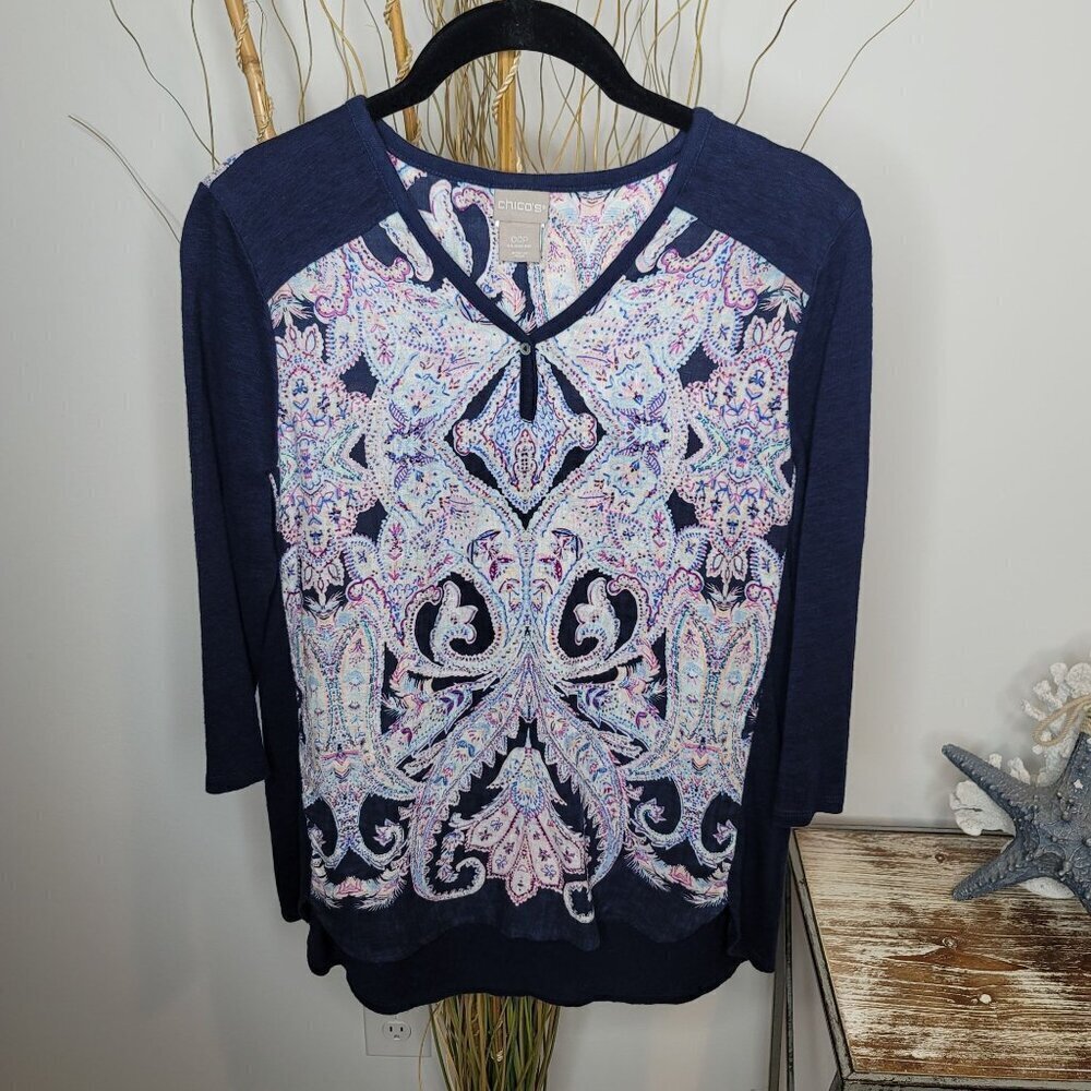 Chico's Blouse Womens‎ 00P (XSmall Petite)